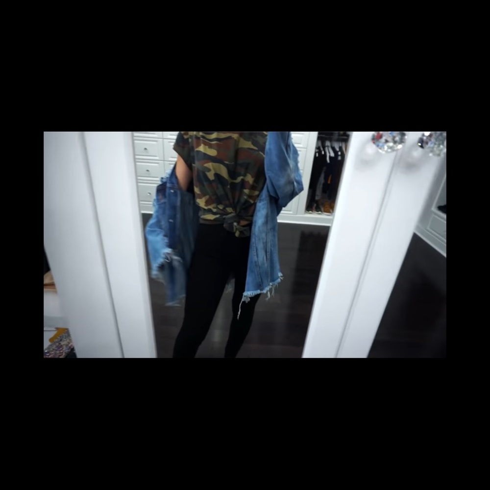 Ripped jean jacket carly bybel